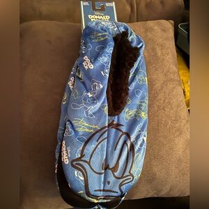 🆕 Disney Donald Duck Men Size Large/X Large (9-11) Sherpa Socks